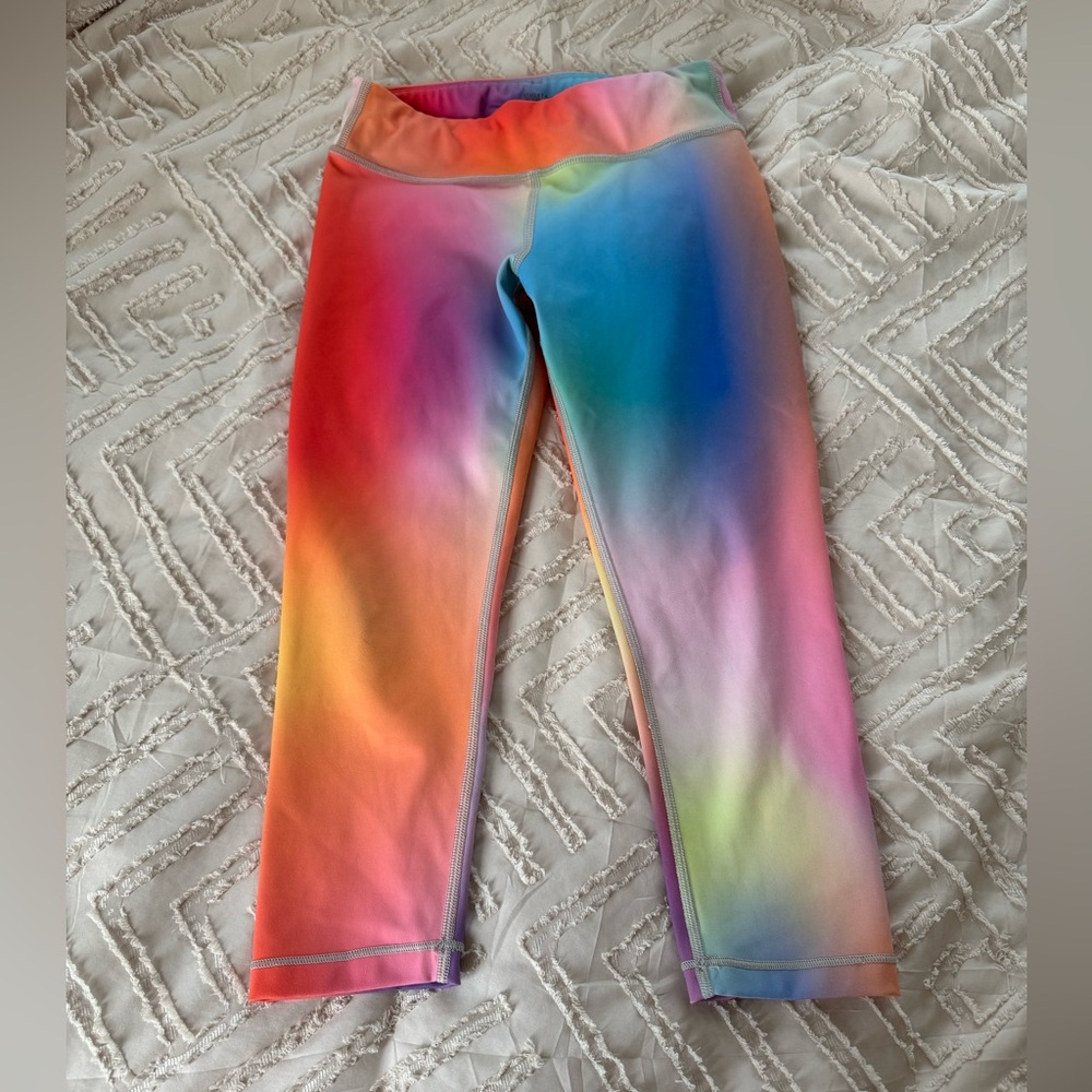 Athleta girl, printed chit chat capri size 8/10 worn once